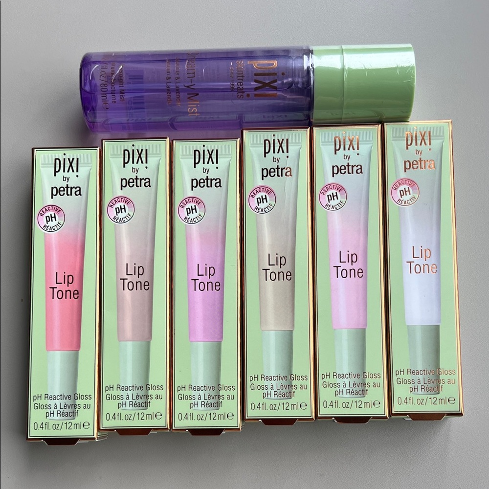 Pixi Beauty, 6 Lip Gloss Set + Lavender Mist